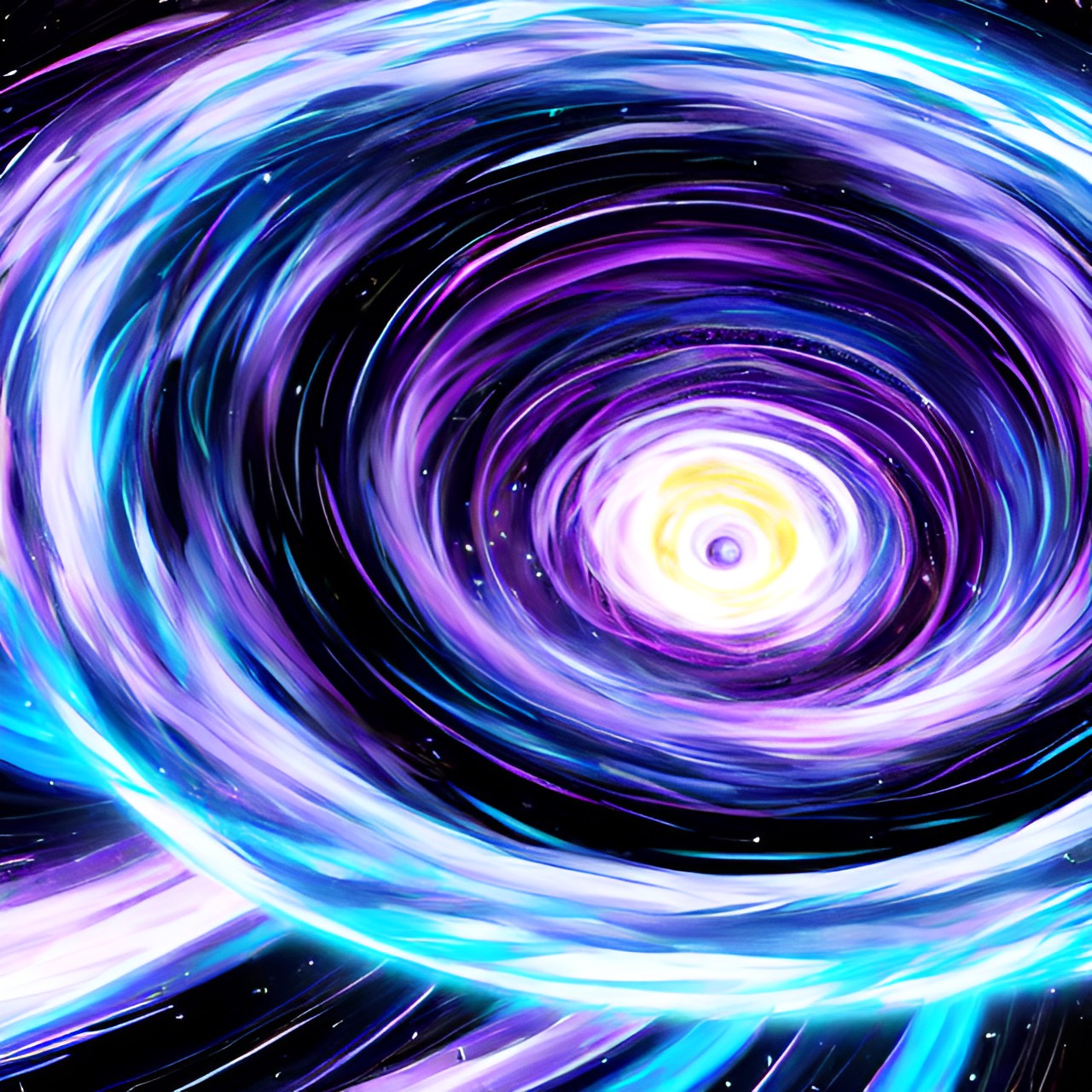 visually mesmerizing swirling vortex of souls traveling through space time, dark purple,deep blue, silver preview