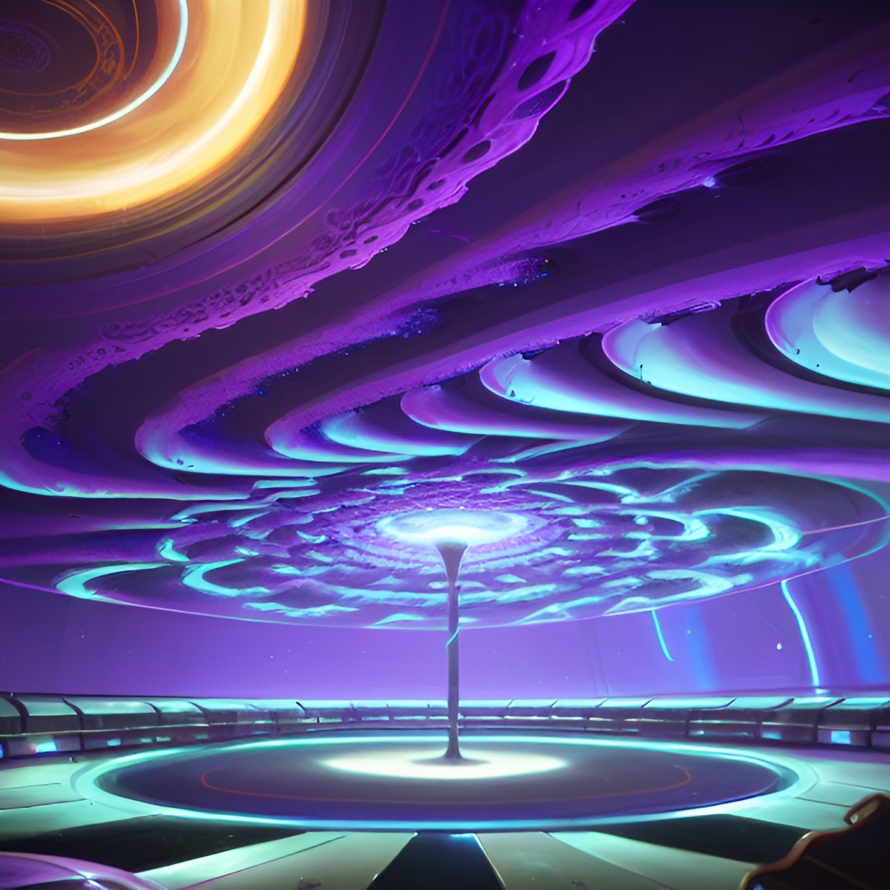 visually mesmerizing swirling vortex of souls traveling through space time, dark purple,deep blue, silver preview