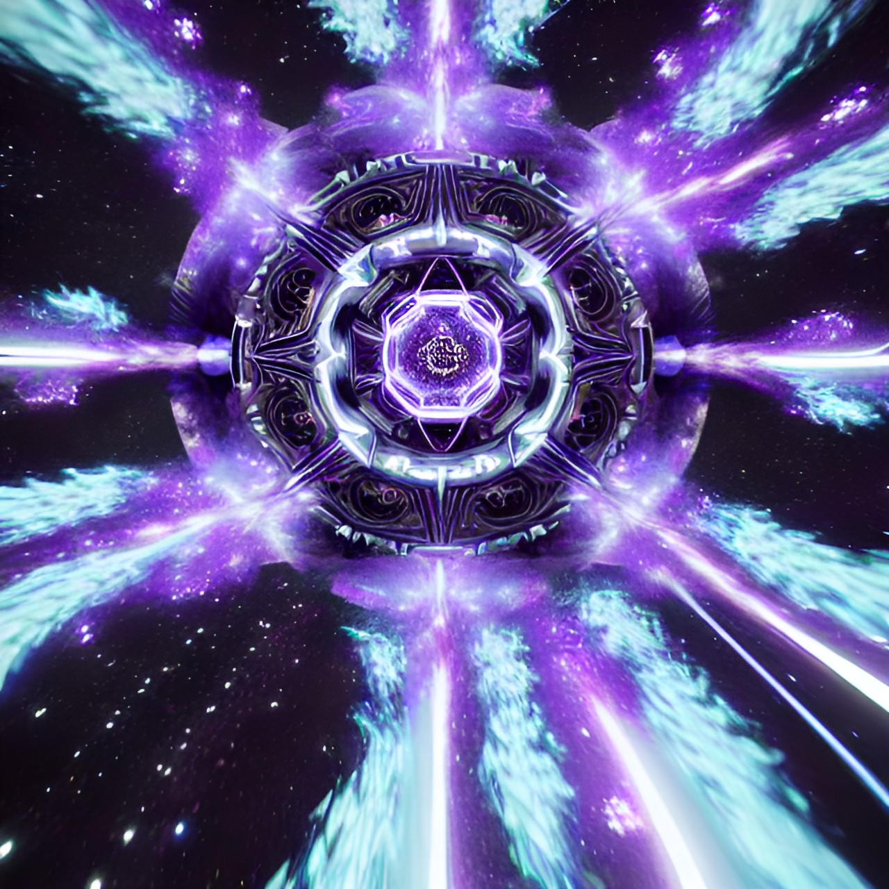 visually mesmerizing swirling vortex of souls traveling through space time, dark purple,deep blue, silver preview