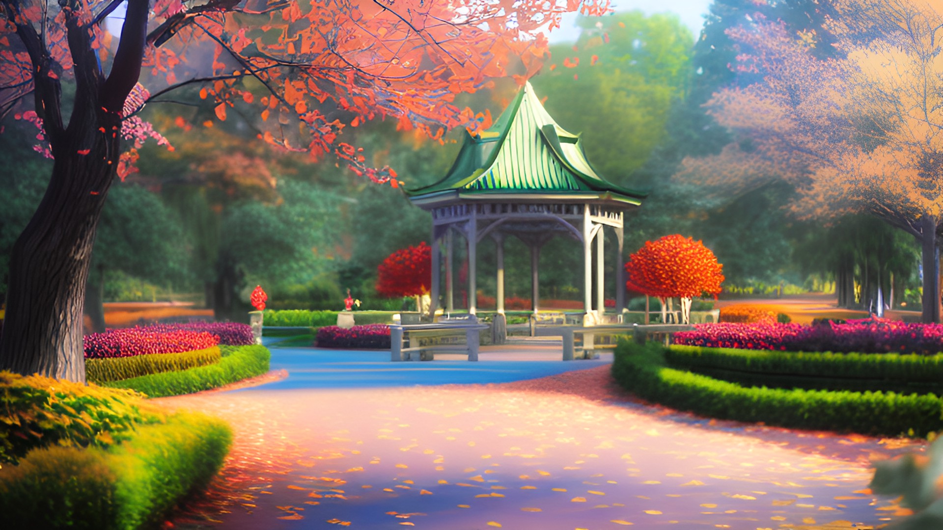 enchanted park in autumn preview