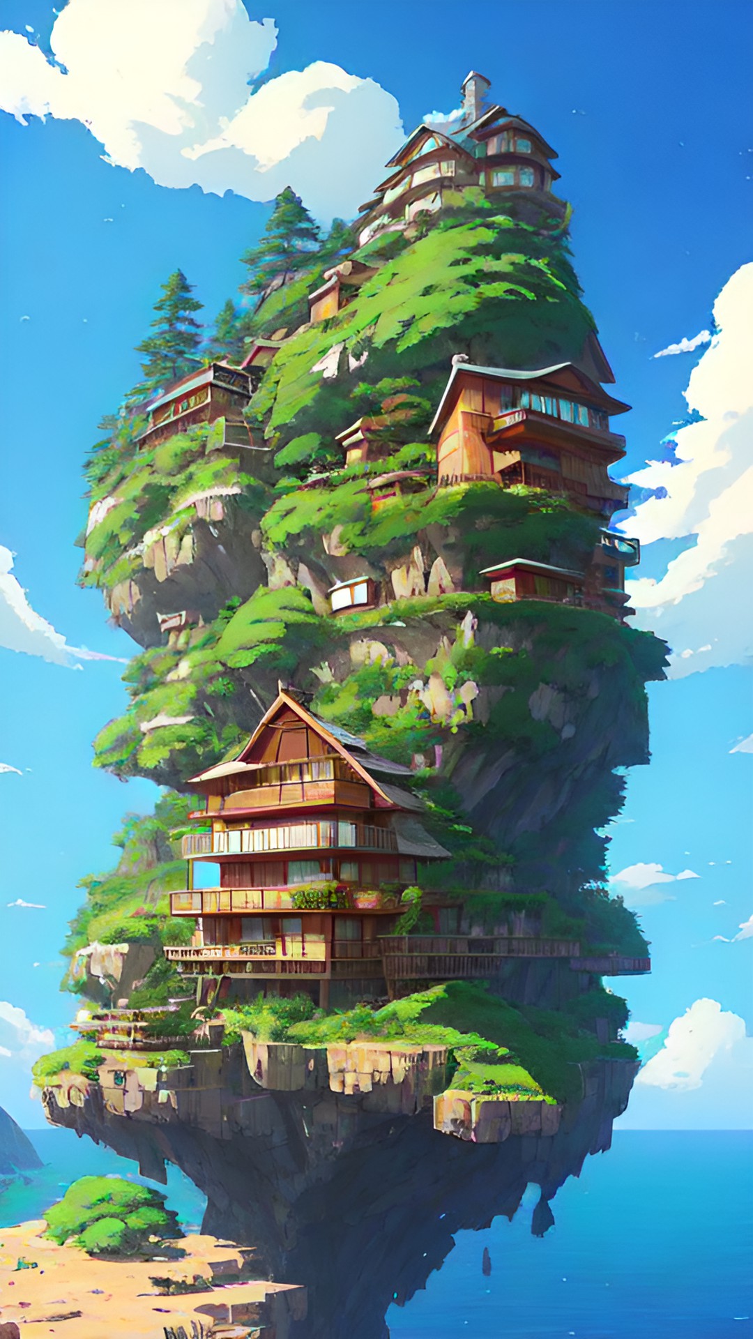 Boom! - cliff side house on a floating island preview