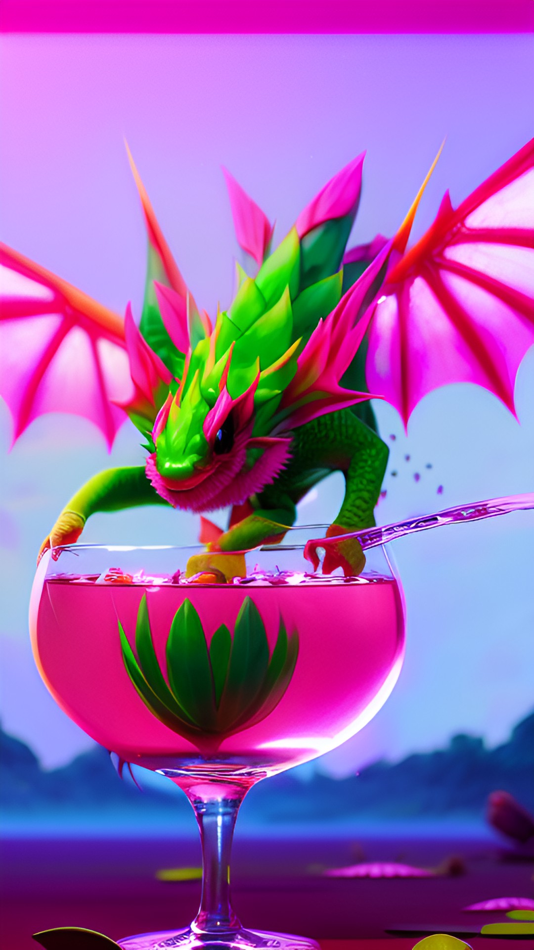 Dragonfruit V.2.0 - make him cuter, and simplify : put more dragonfruit seeds in the beverage please preview