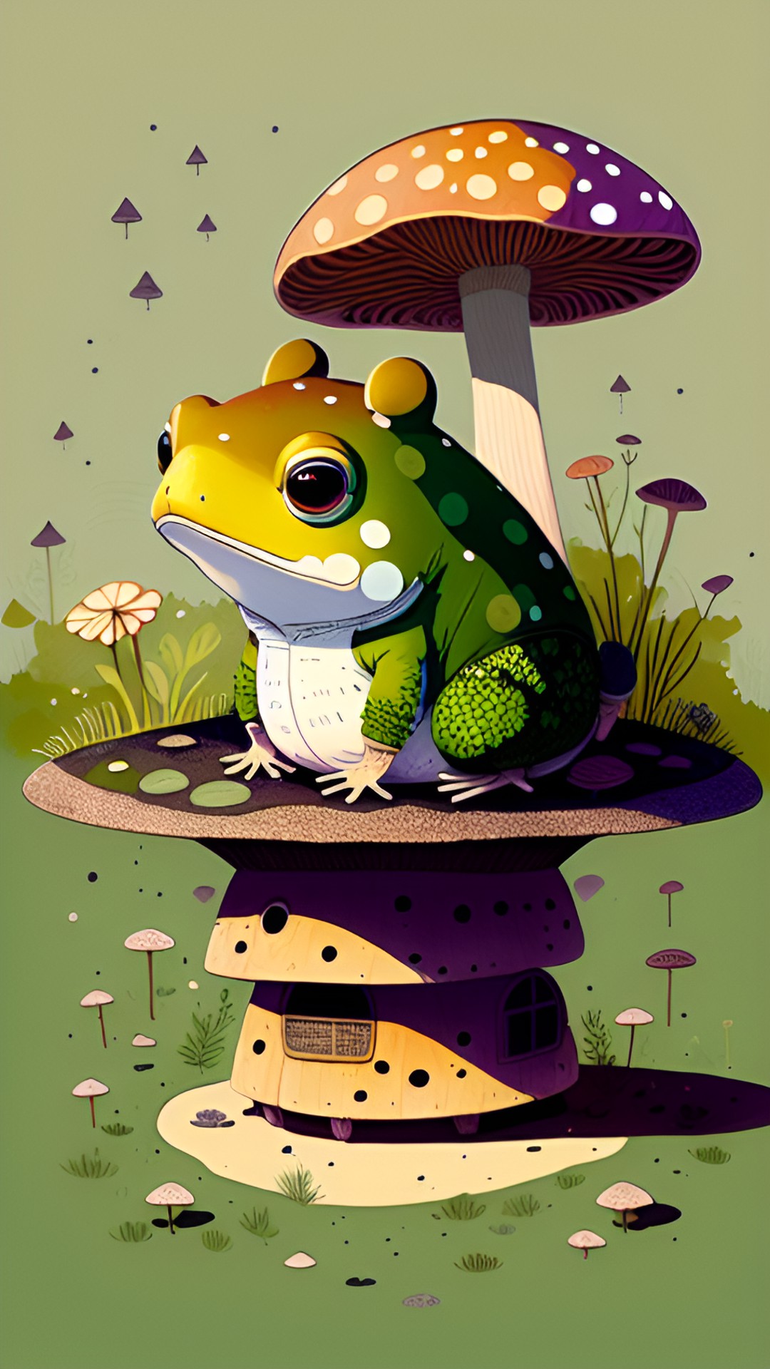 toad with mushrooms in the background preview