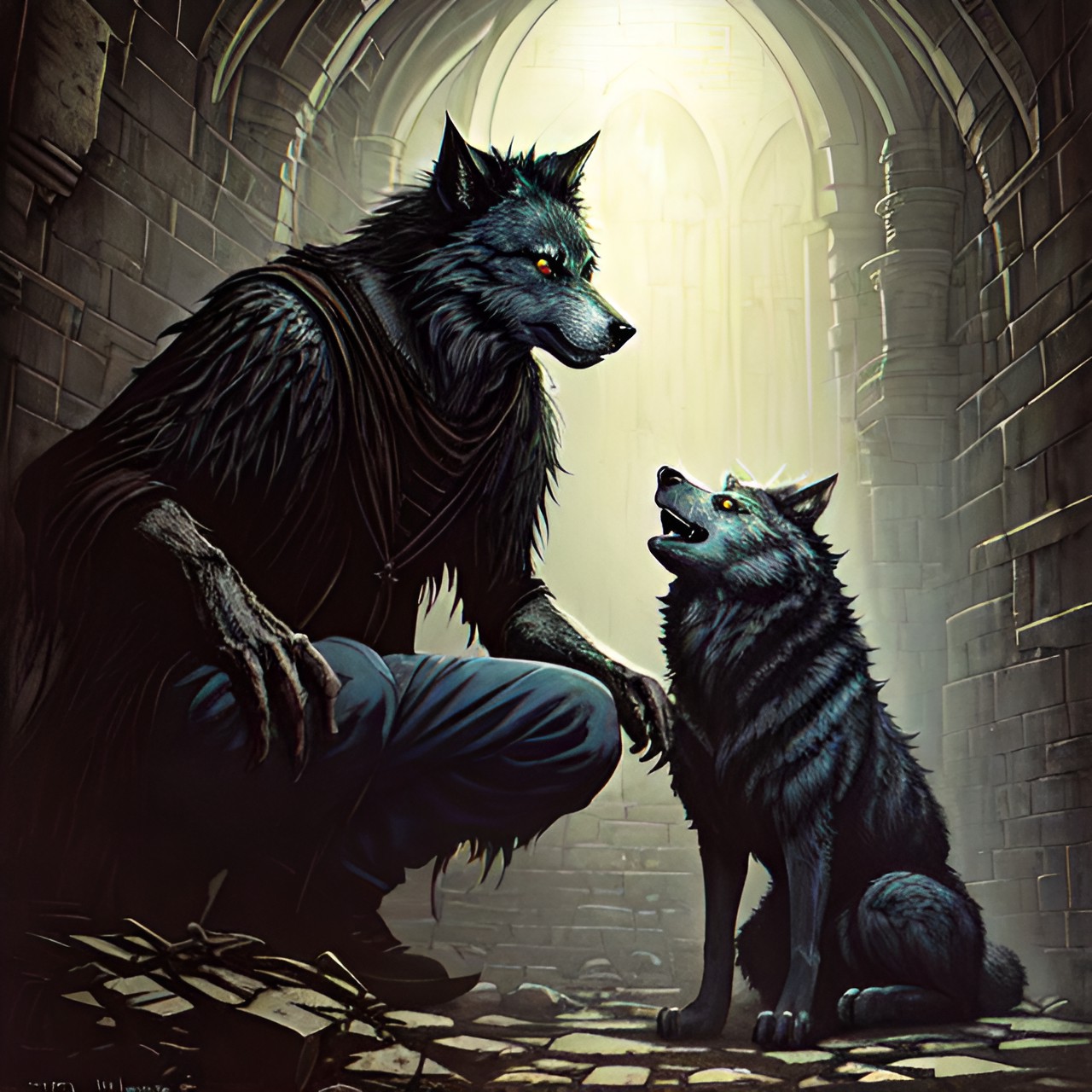 werewolf in a dungeon preview