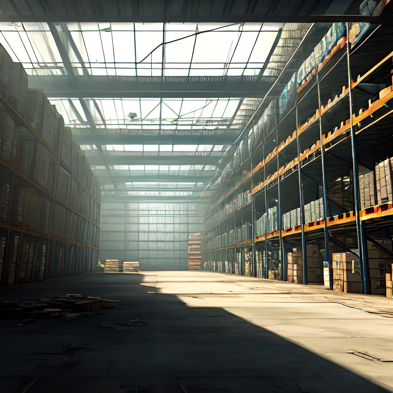 warehouse in a dystopia preview