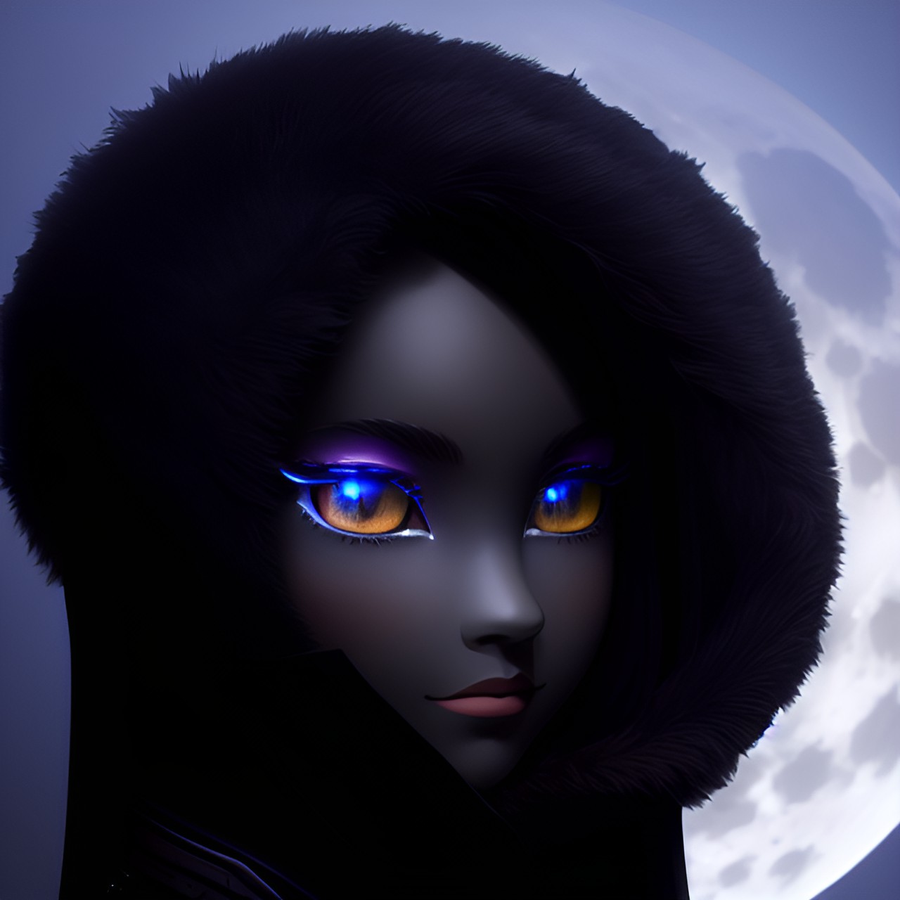 metise gifl of moon with dark eyes preview