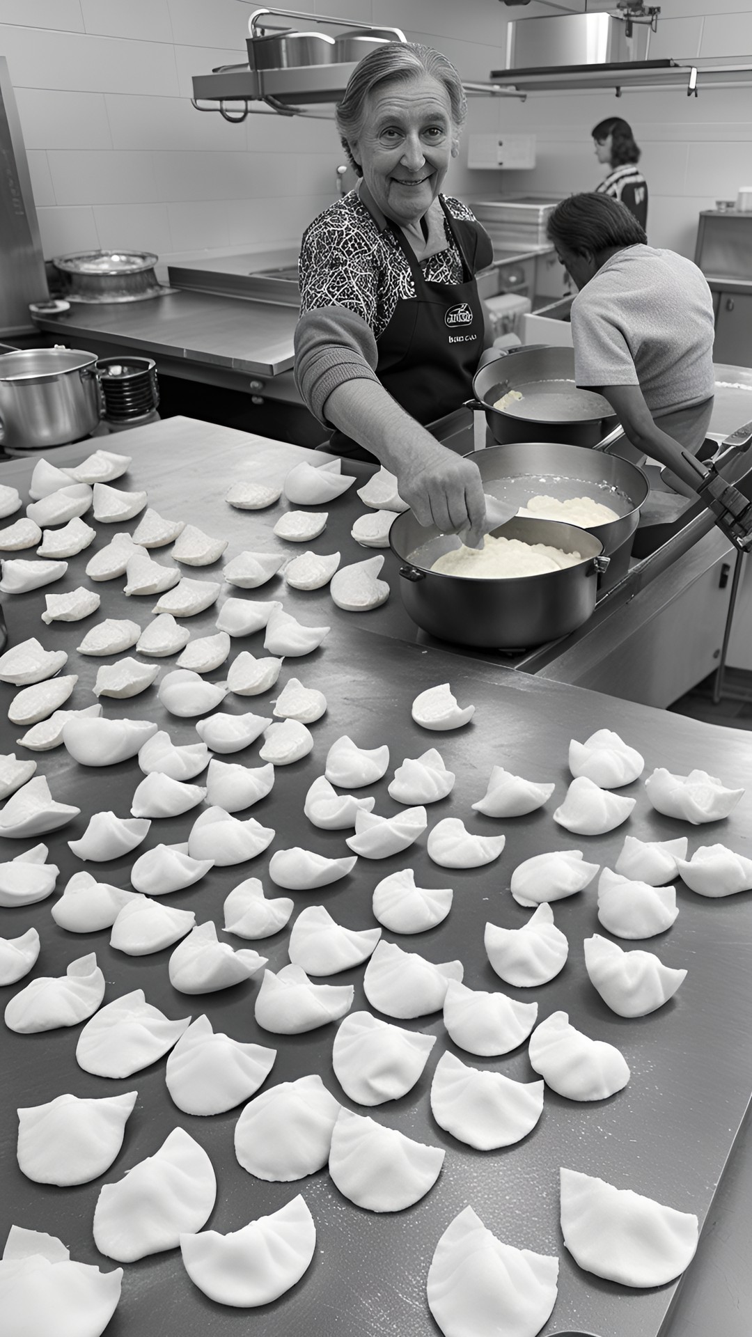 babchi making pierogi for the church fundraiser preview