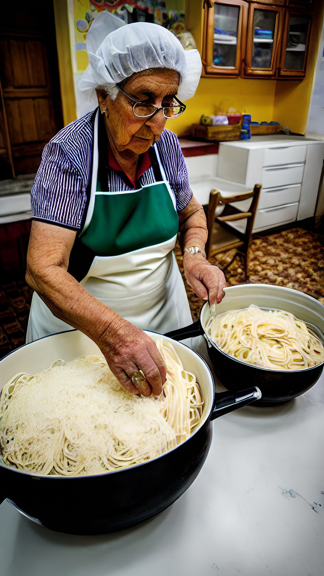 nonna making pasta for all the little children at the orphanage she runs preview