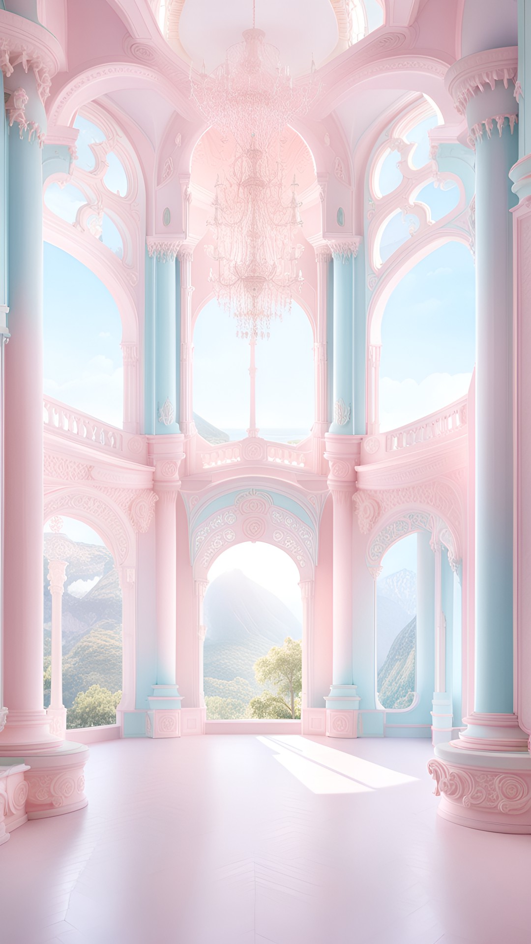 inside a pastel ethereal dreamlike palace preview