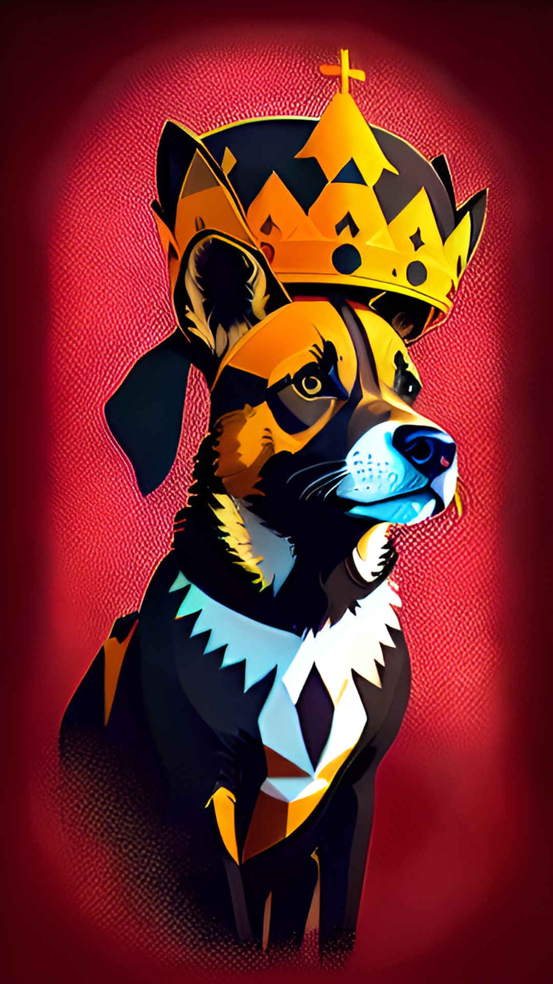 King dog - wild dog wearing crown preview