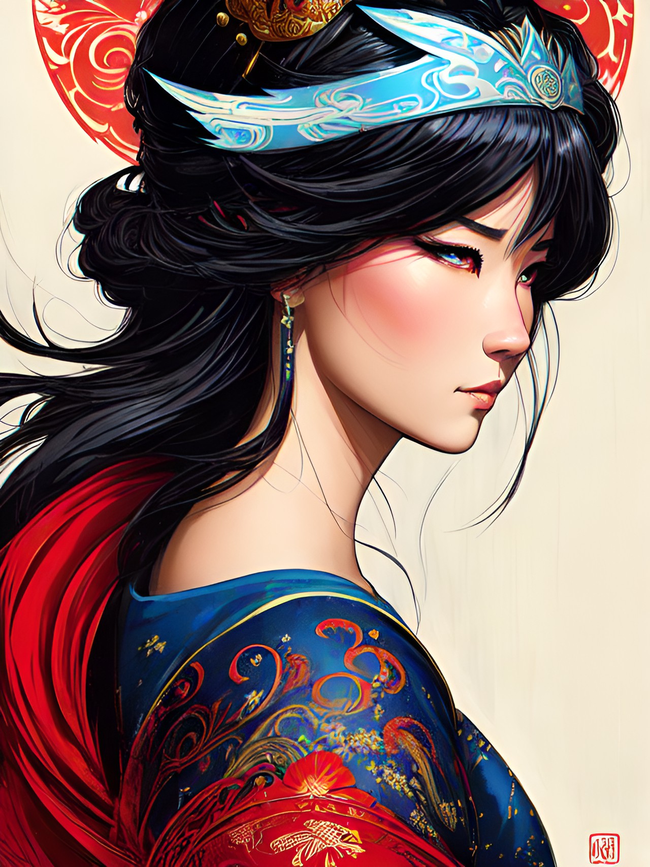 mulan, disney princess, fantasy art preview