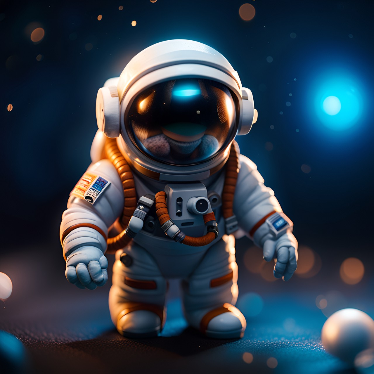 a cute astronaut in space preview