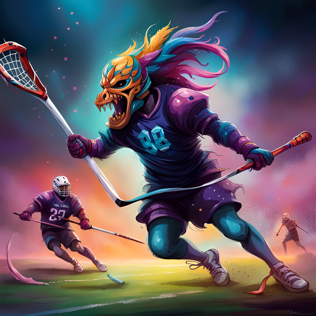 Also cool - lacrosse player scoring a goal preview