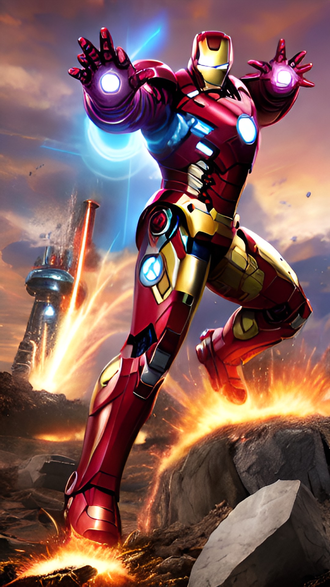 mix iron man and thanks plus ad thors hammer on the ground preview