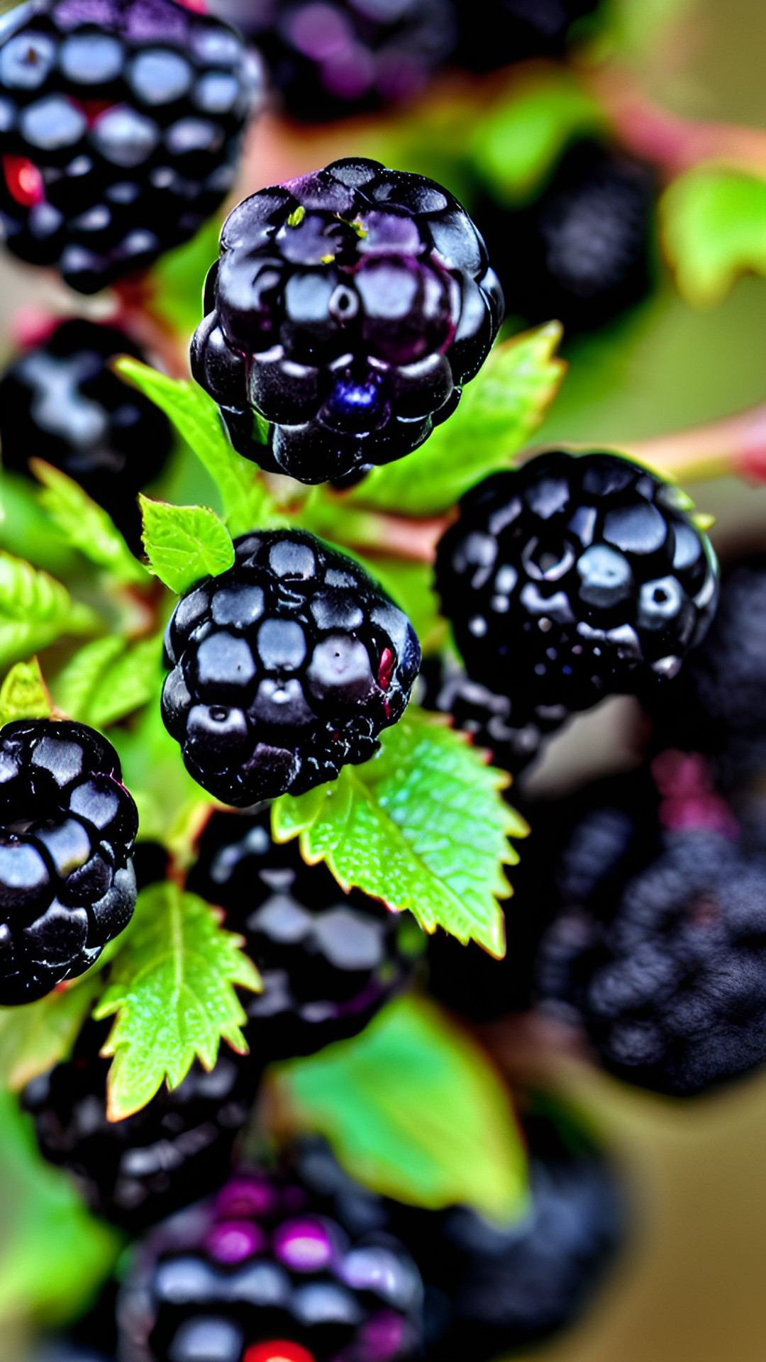 Berries realistic - blackberries over and over highly detailed realistic preview