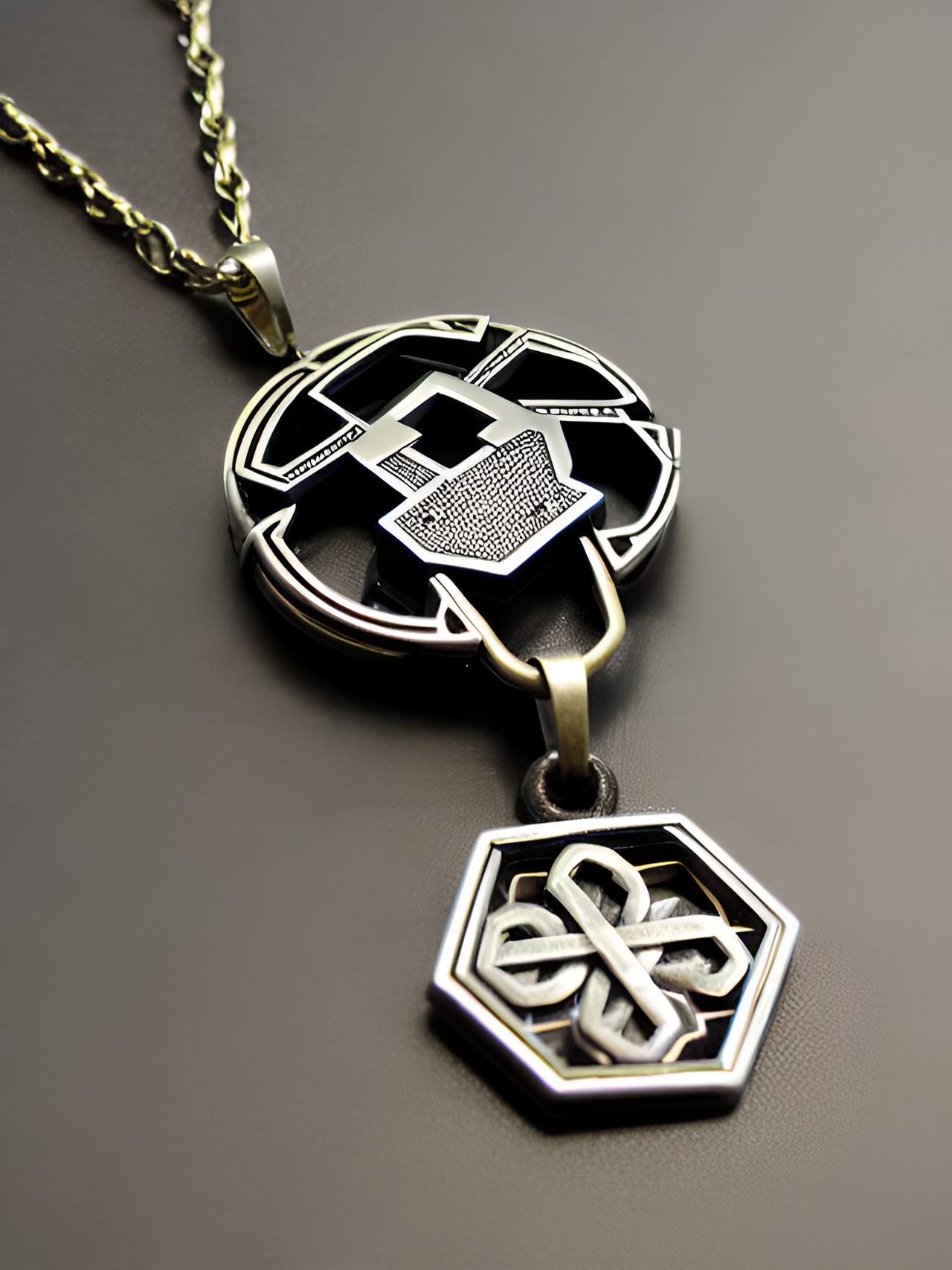 good luck charm against technical glitches and network outages, mixed metal keychain pendant preview