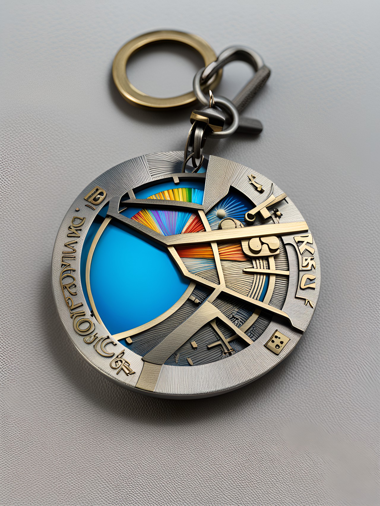 good luck charm against technical glitches and network outages, mixed metal keychain pendant preview