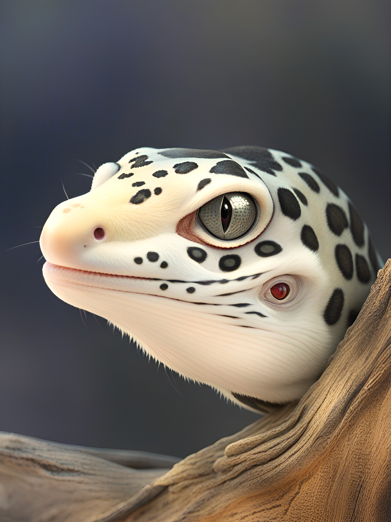 My leopard gecko - leopard gecko - a leopard gecko perched atop a rock, looking out at the vast desert landscape. preview