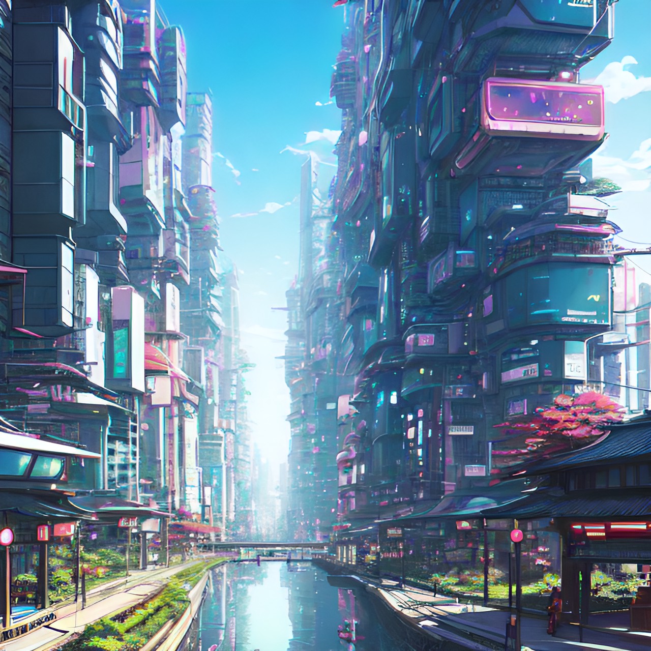 Sky city - futuristic city preview