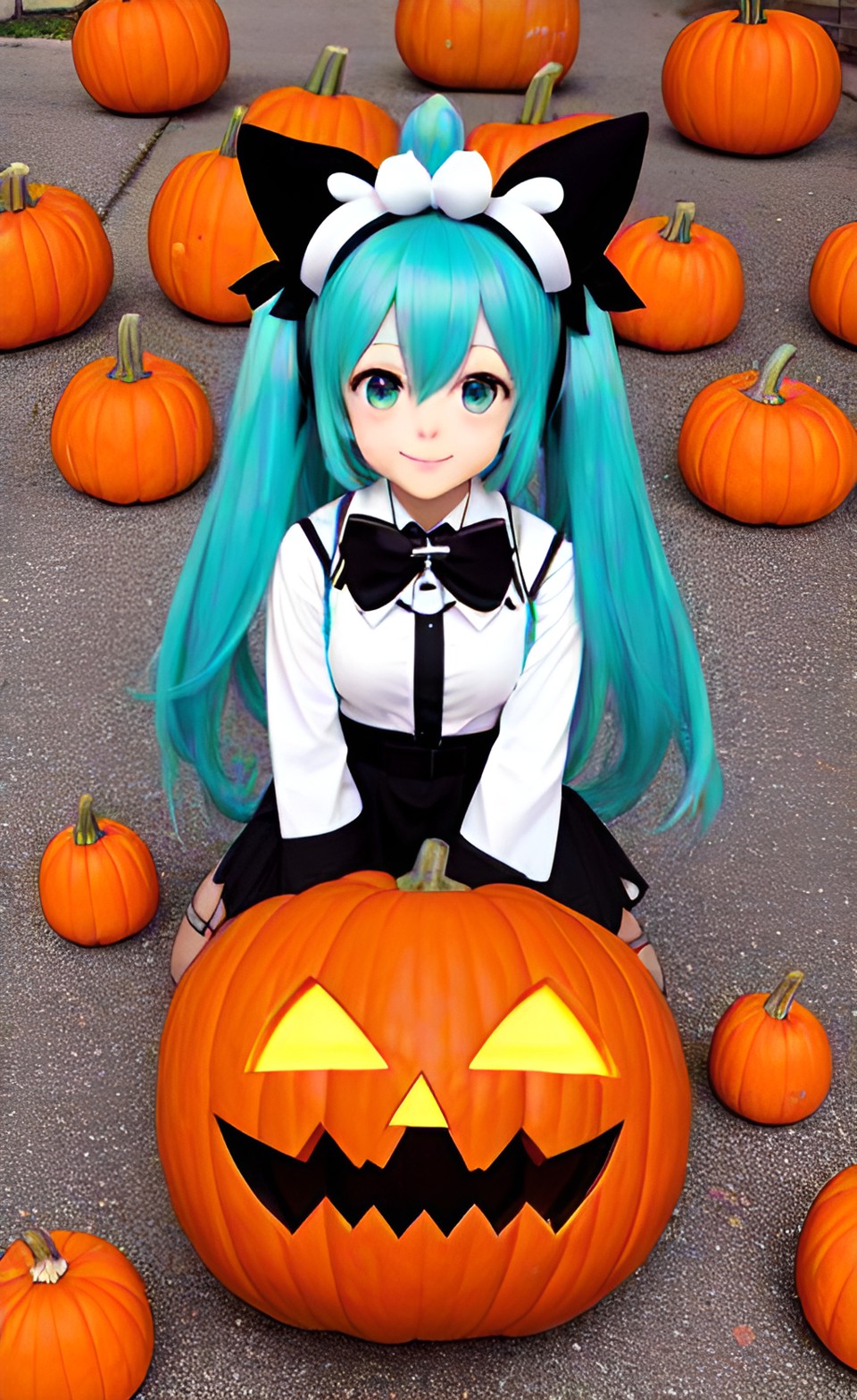 hatsune miku as a pumpkin preview