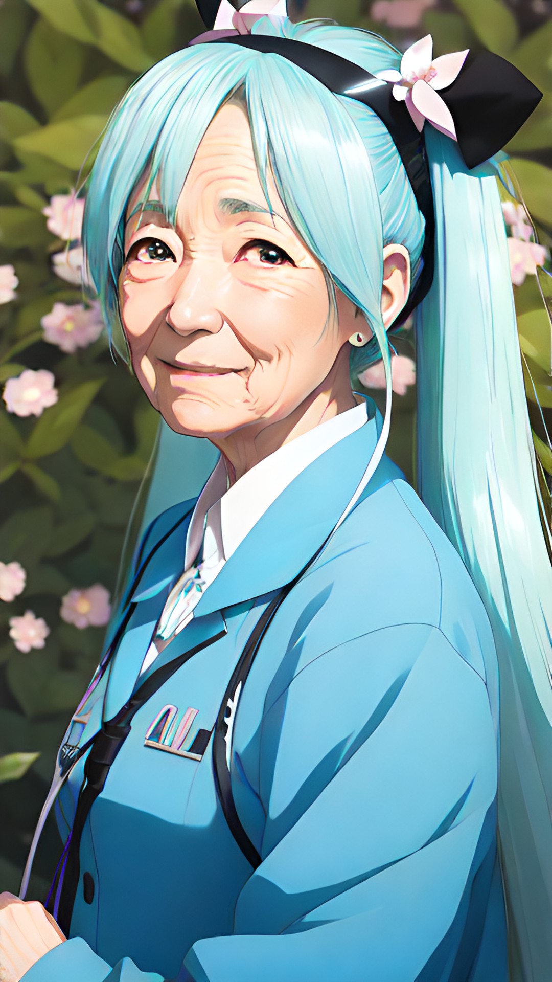 hatsune miku as a old wrinkled woman preview