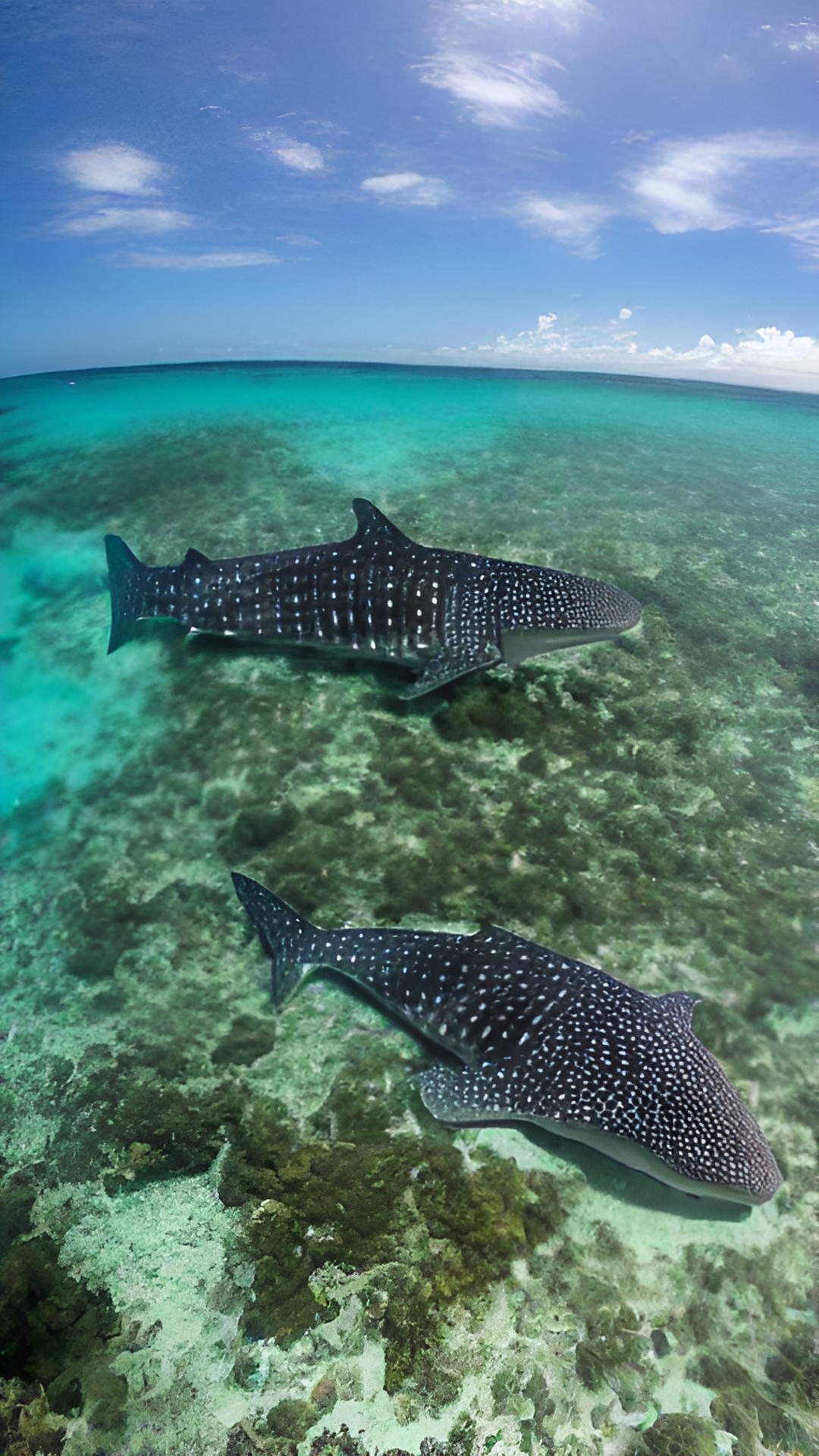 beach with great whale sharks preview