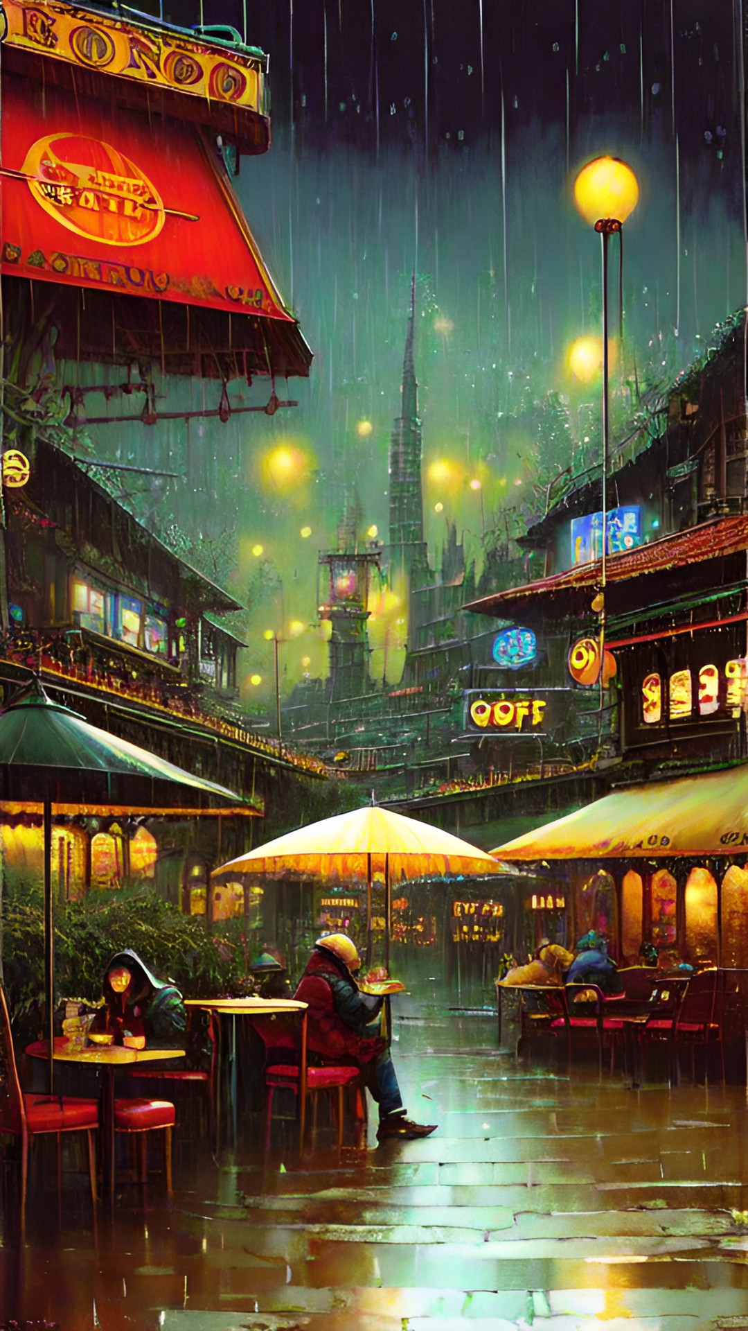 coffee shop in the rain preview