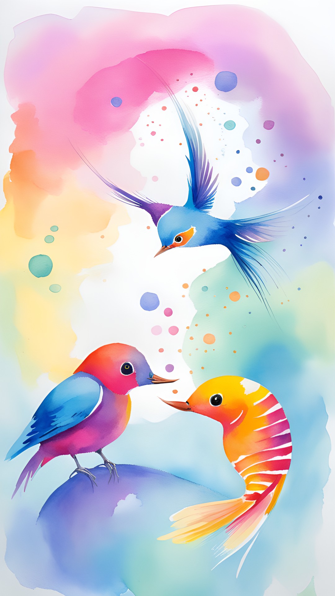 bird and fish kissing each other preview