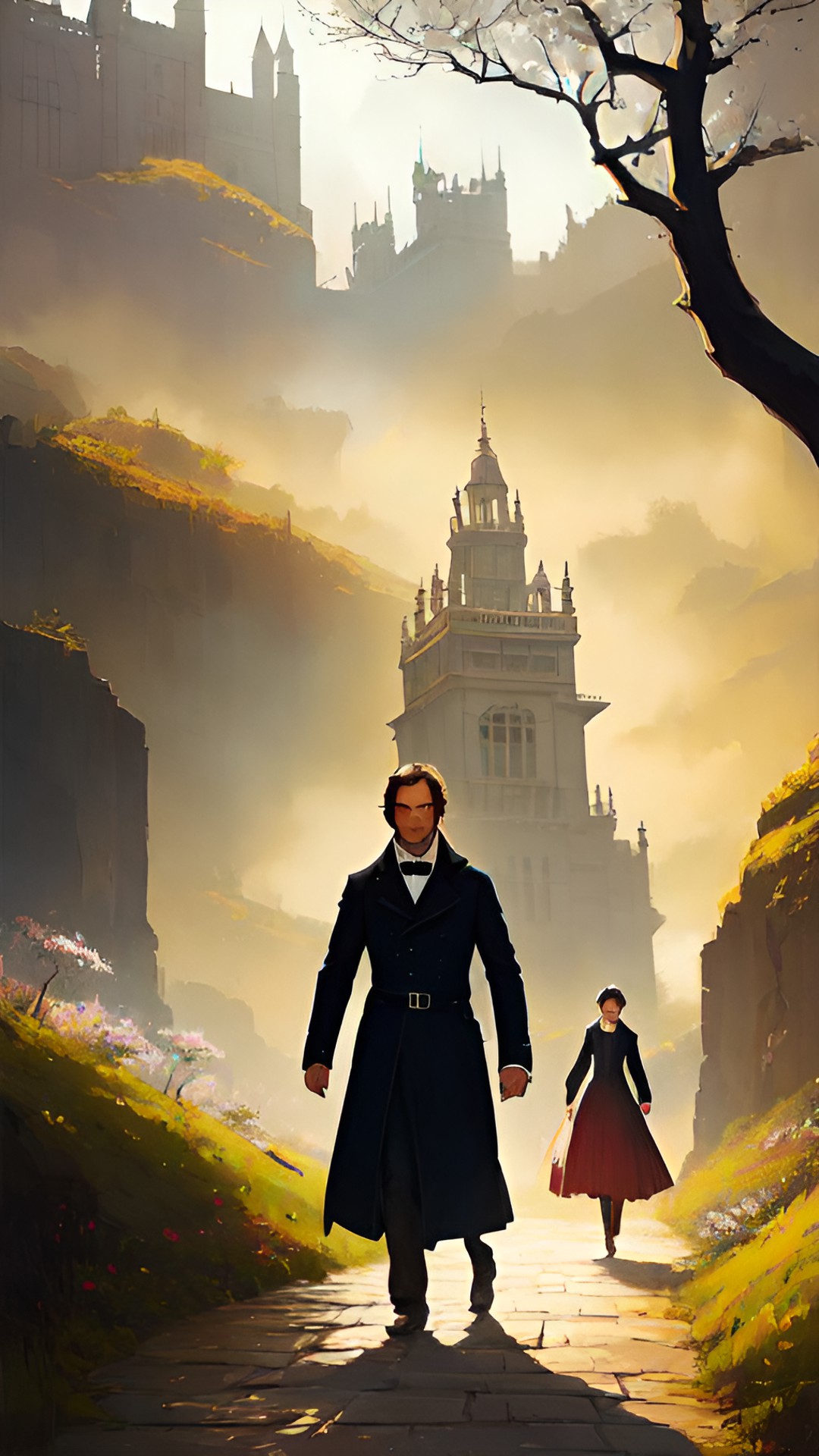 jane eyre and mr rochester, highly detailed, fantasy art preview