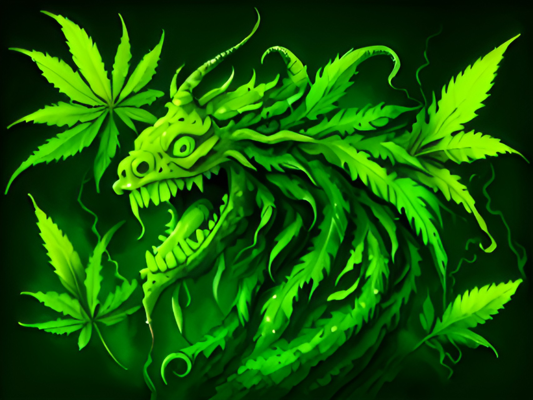 cartoon character cannabis leaf preview