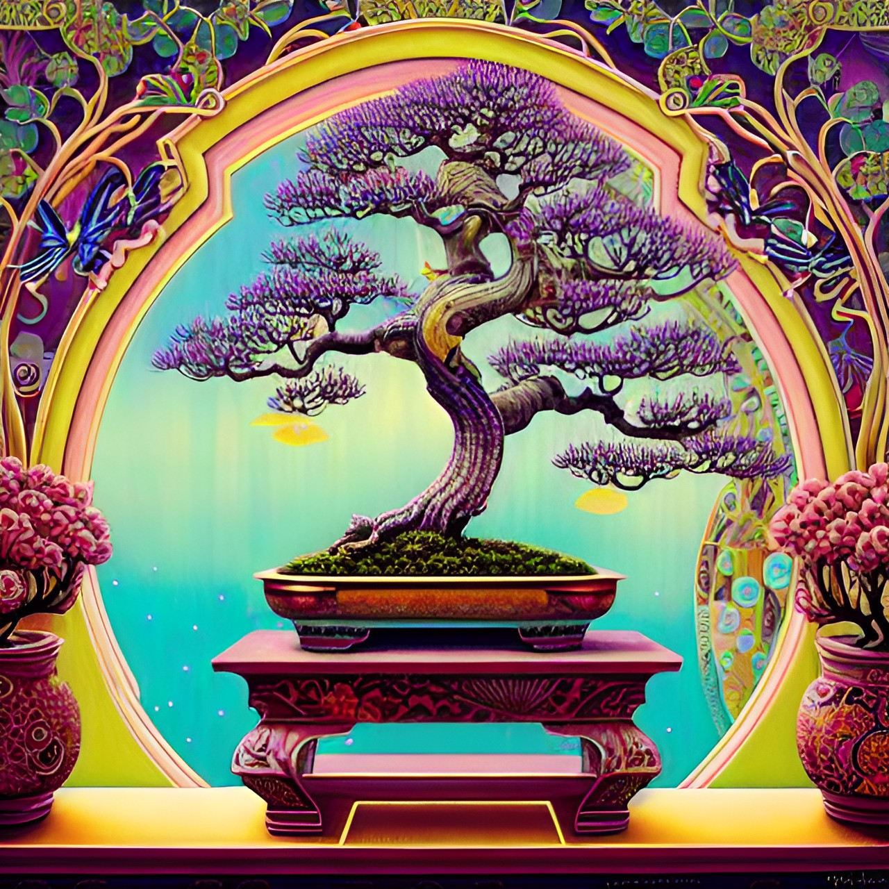 bonsai whimsy illustration preview