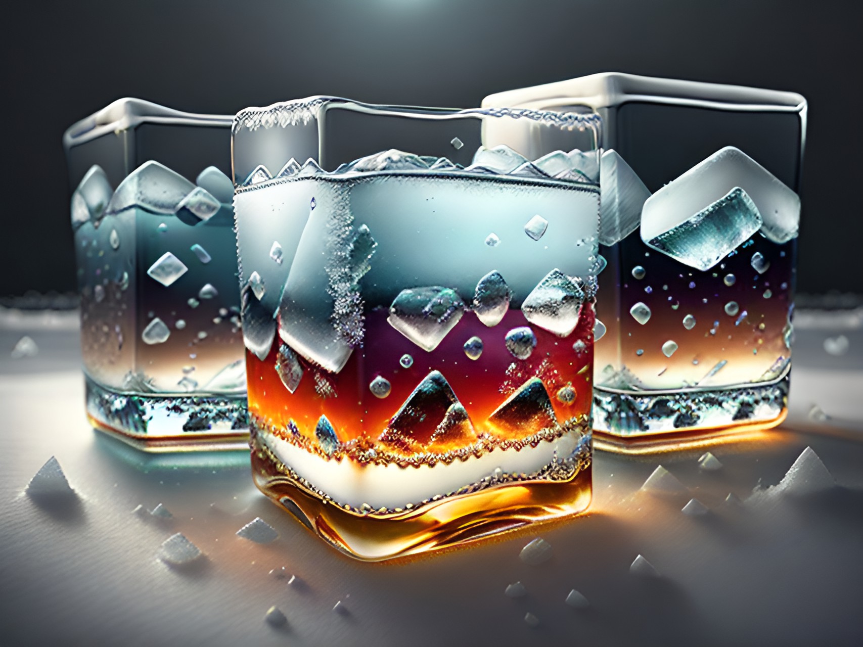 ice cubes print pattern preview