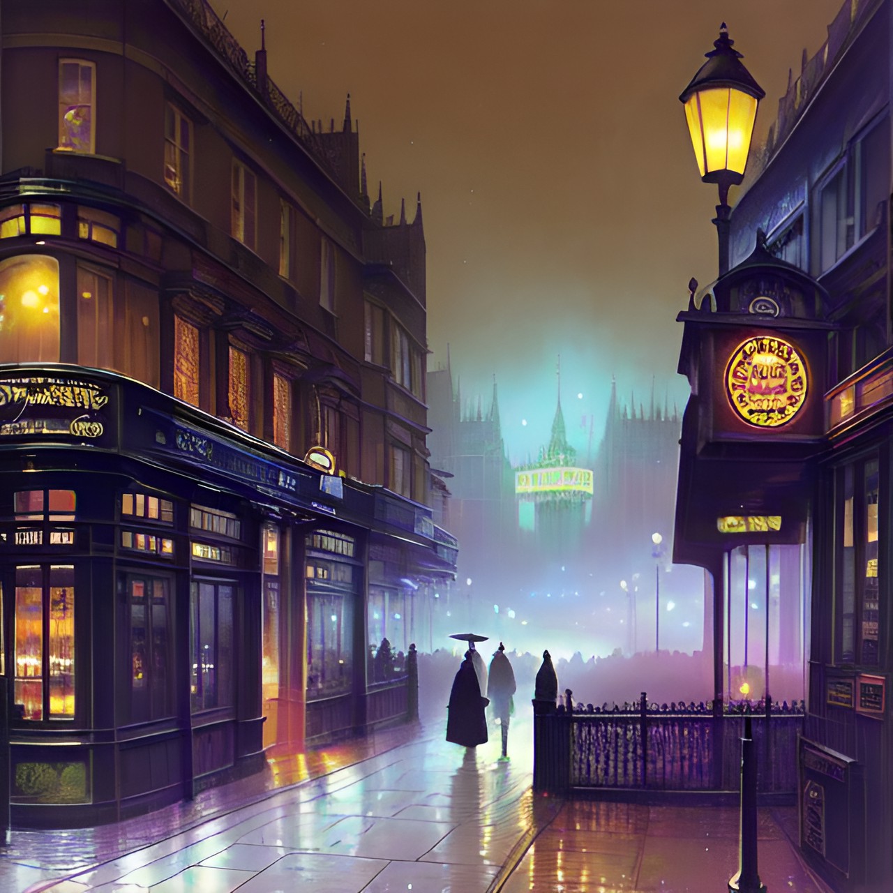 foggy night in a london pub preview