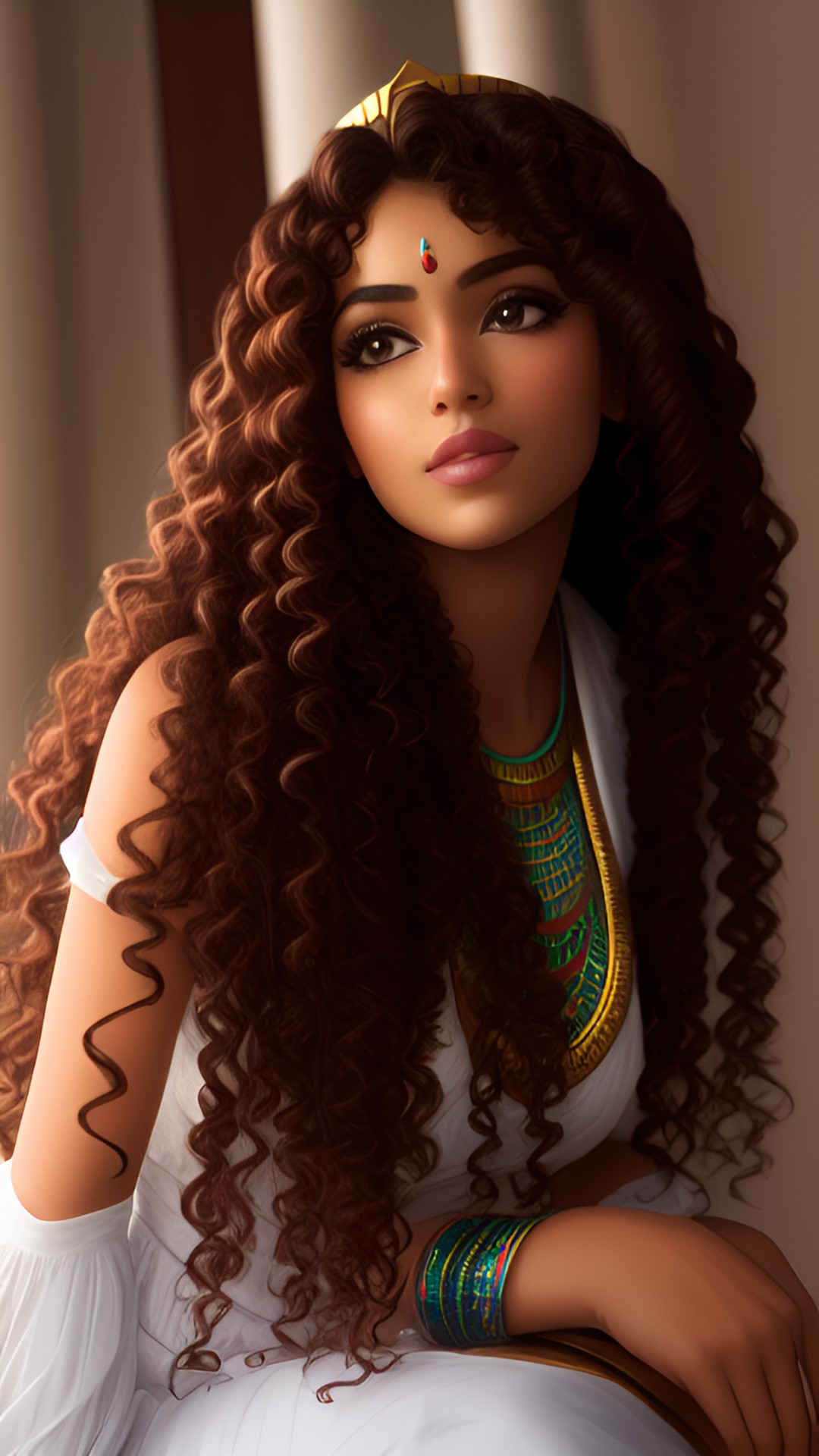 Princess Mesi - egyptian, princess, pretty, curly hair preview