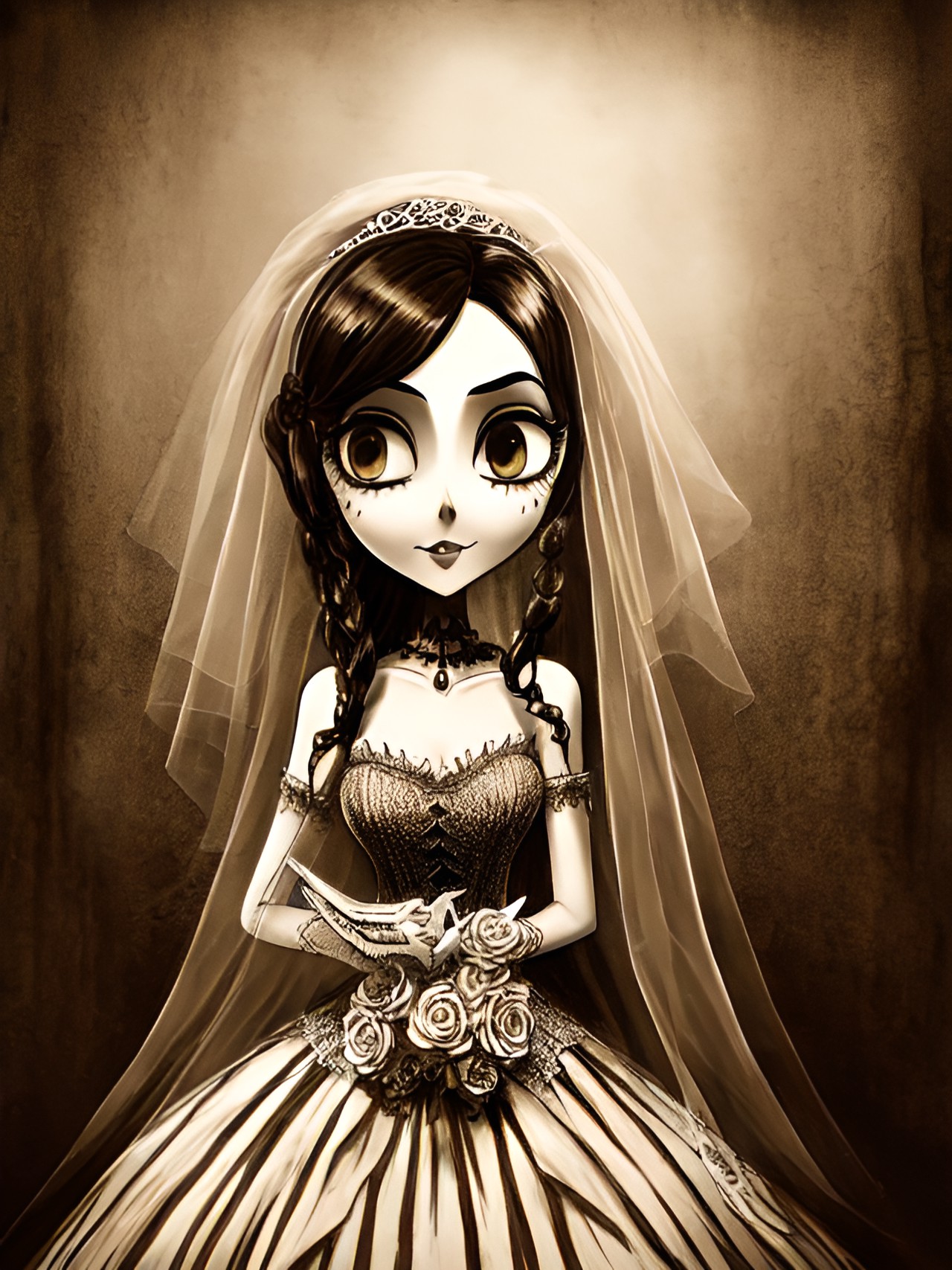 corpse bride, in sepia preview