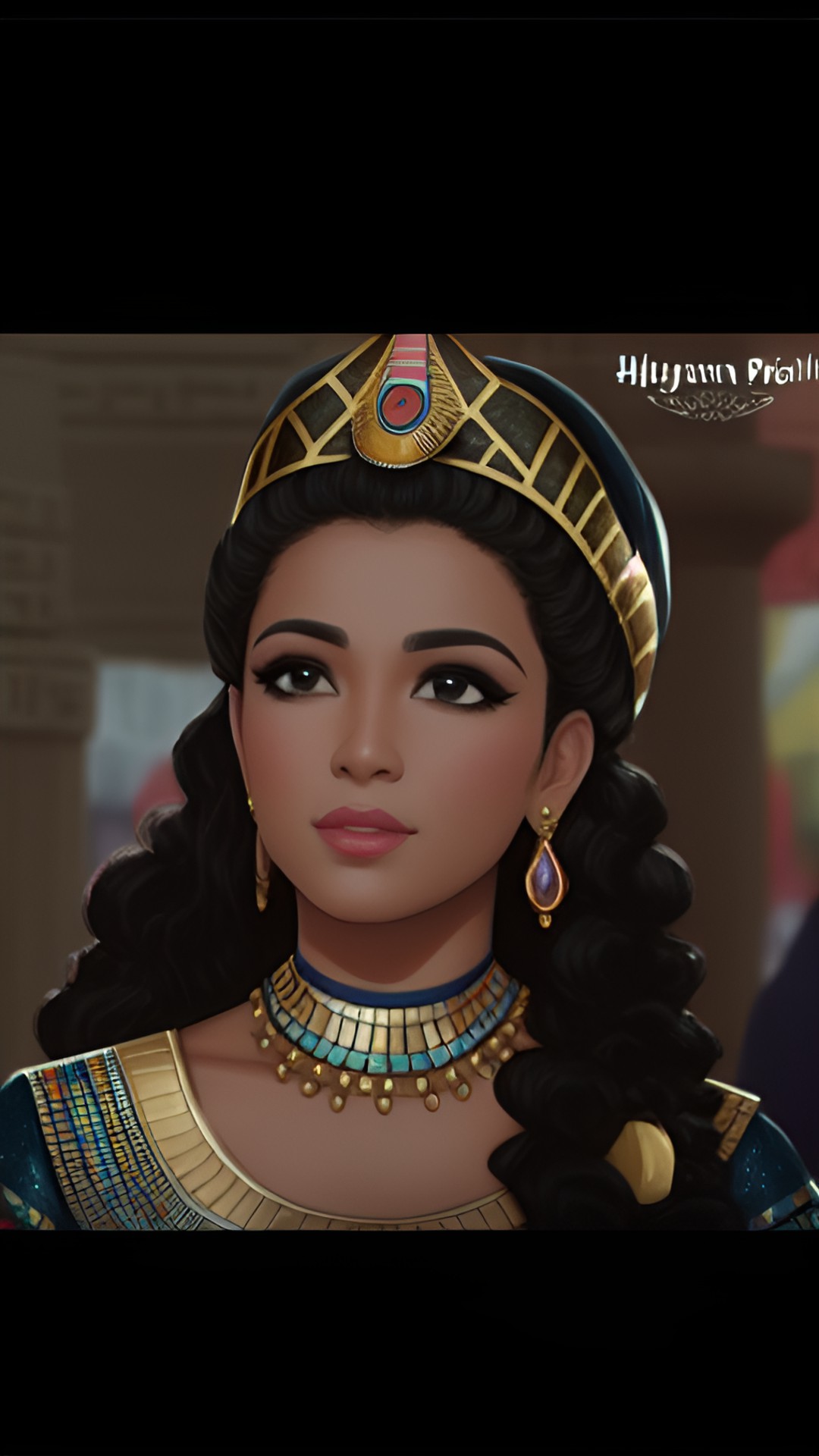 egyptian, princess, pretty, curly hair preview