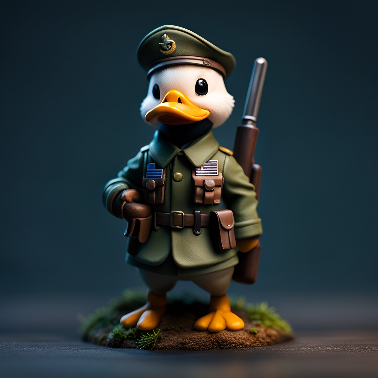 duck in commander uniform preview