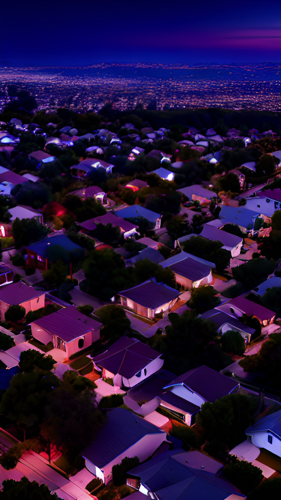 neighborhood house seen from above, workers neighborhood, night, low ligth preview