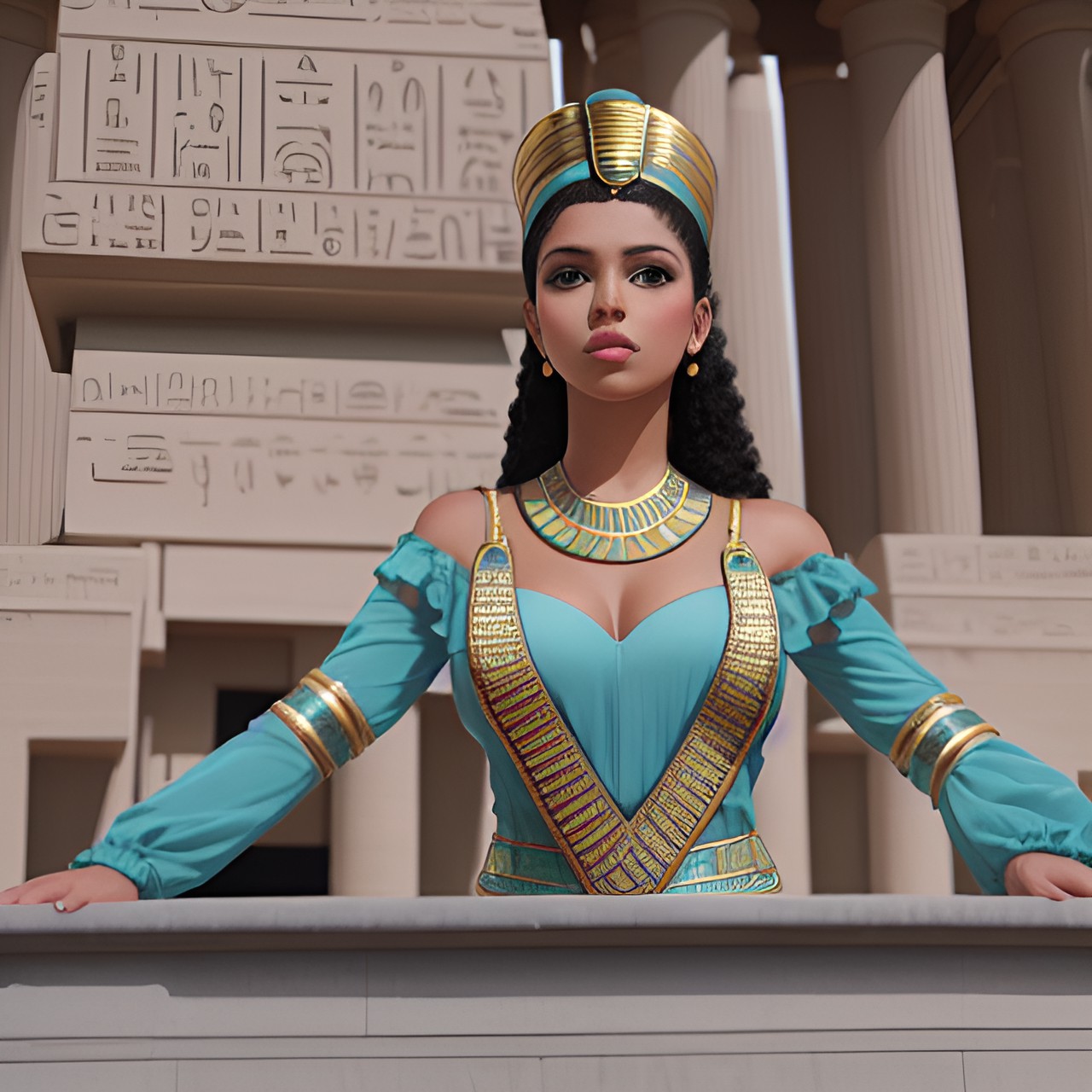 Queen - egyptian, princess, pretty, curly hair preview