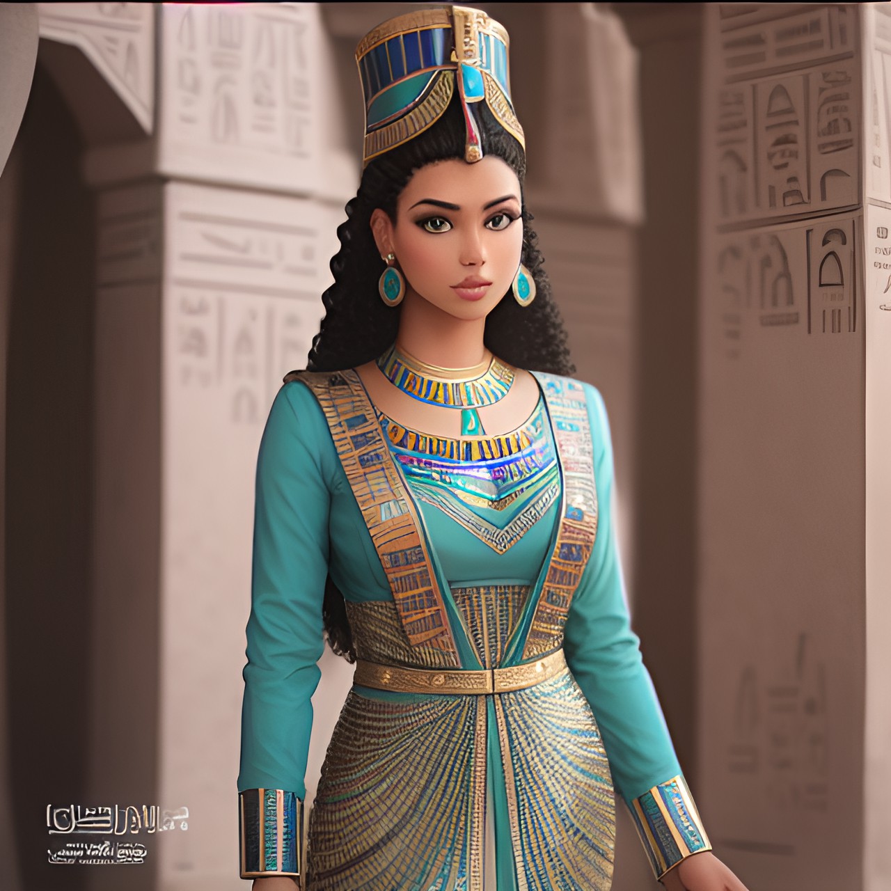 Queen - egyptian, princess, pretty, curly hair preview