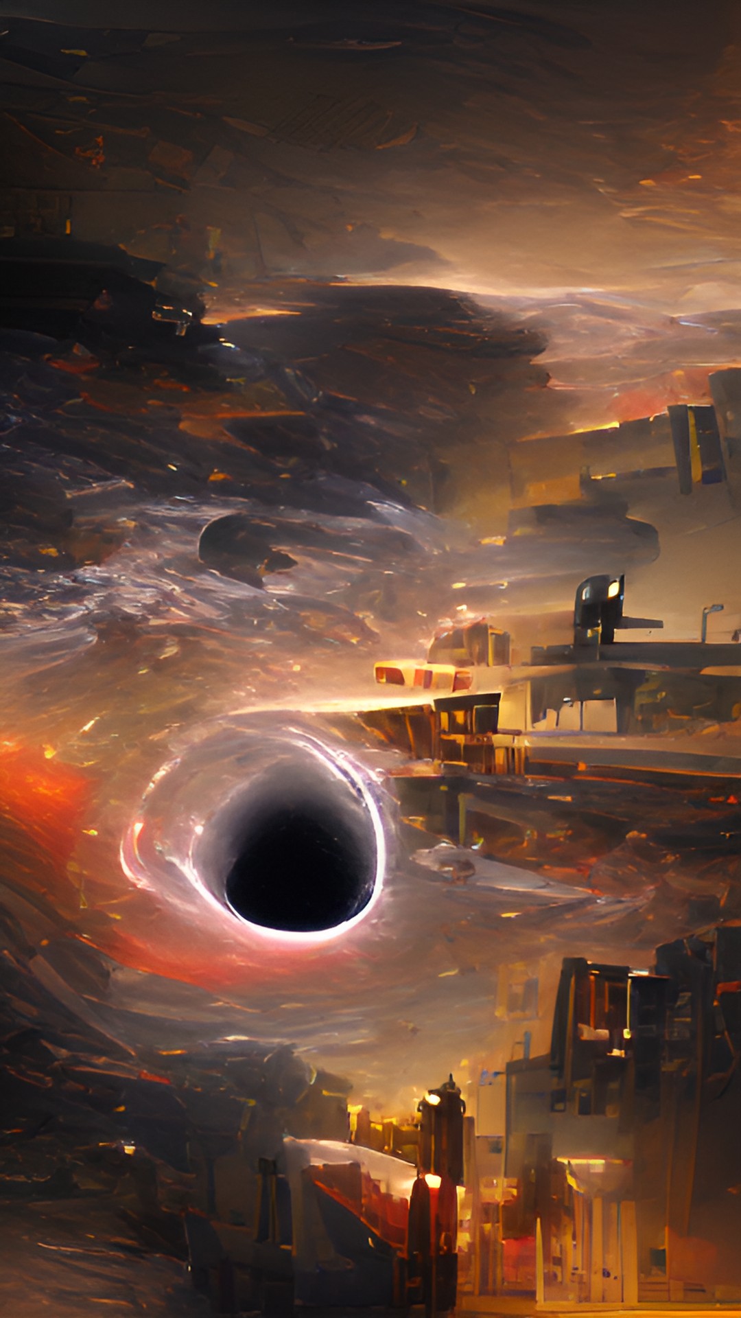 Black holes side - side of a black hole preview