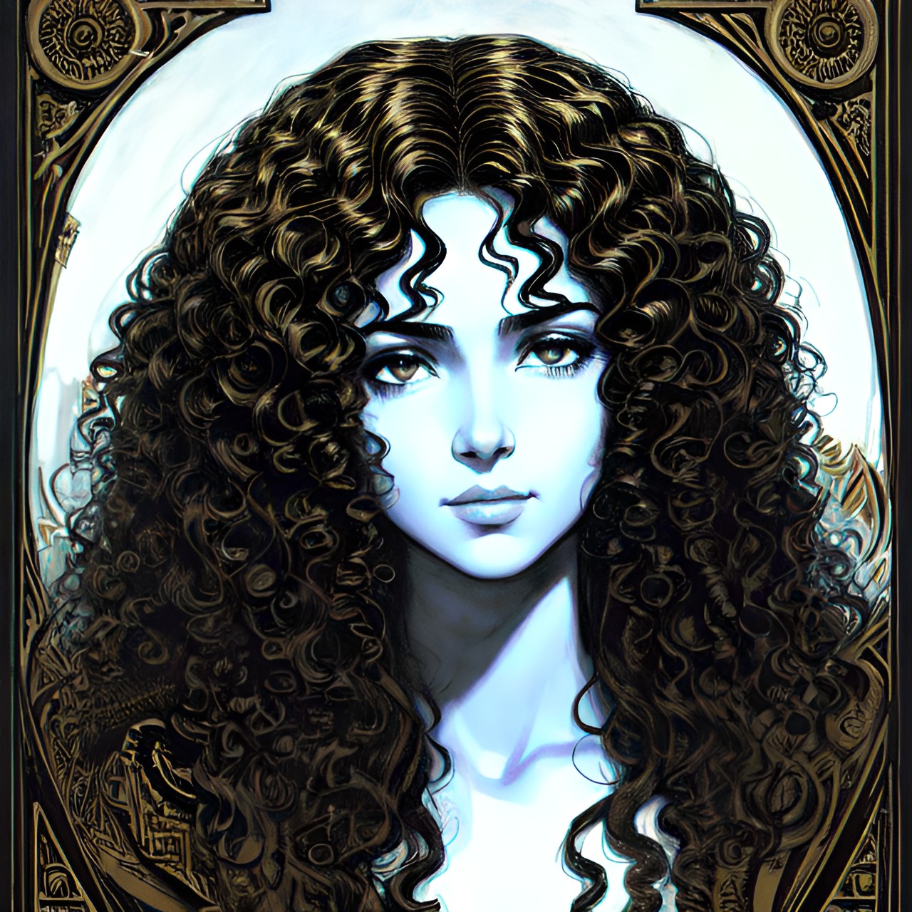 egyptian, princess, pretty, curly hair preview