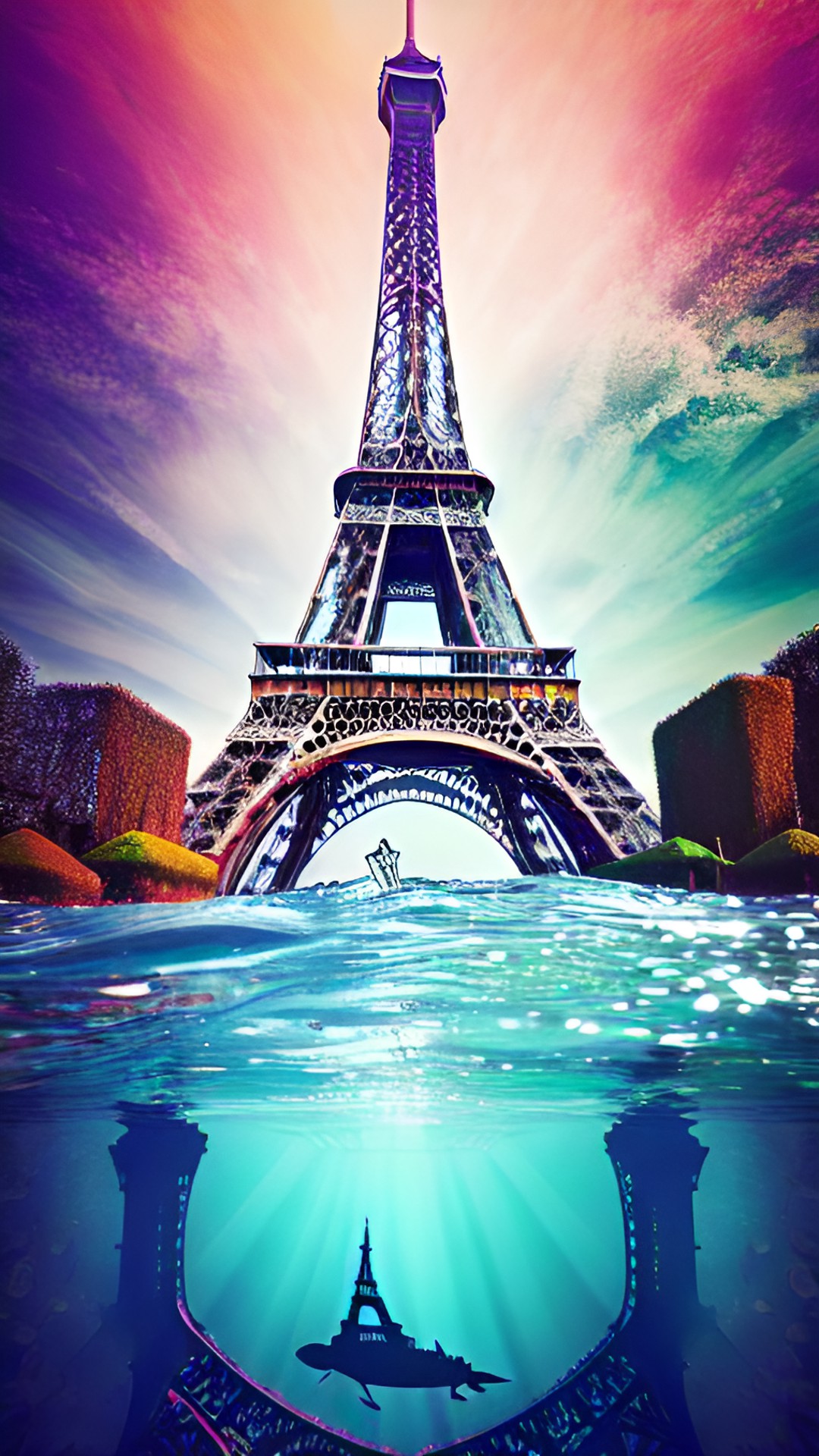 underwater Paris - underwater eiffel tower preview