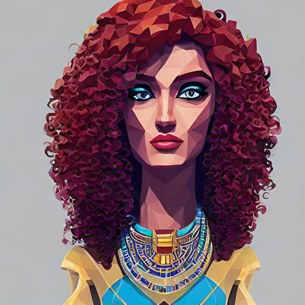 egyptian, princess, pretty, curly hair preview