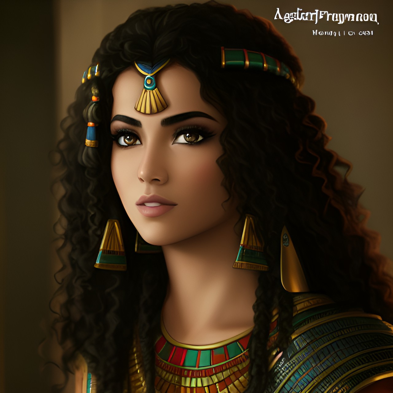 egyptian, warrior princess, pretty, curly hair preview