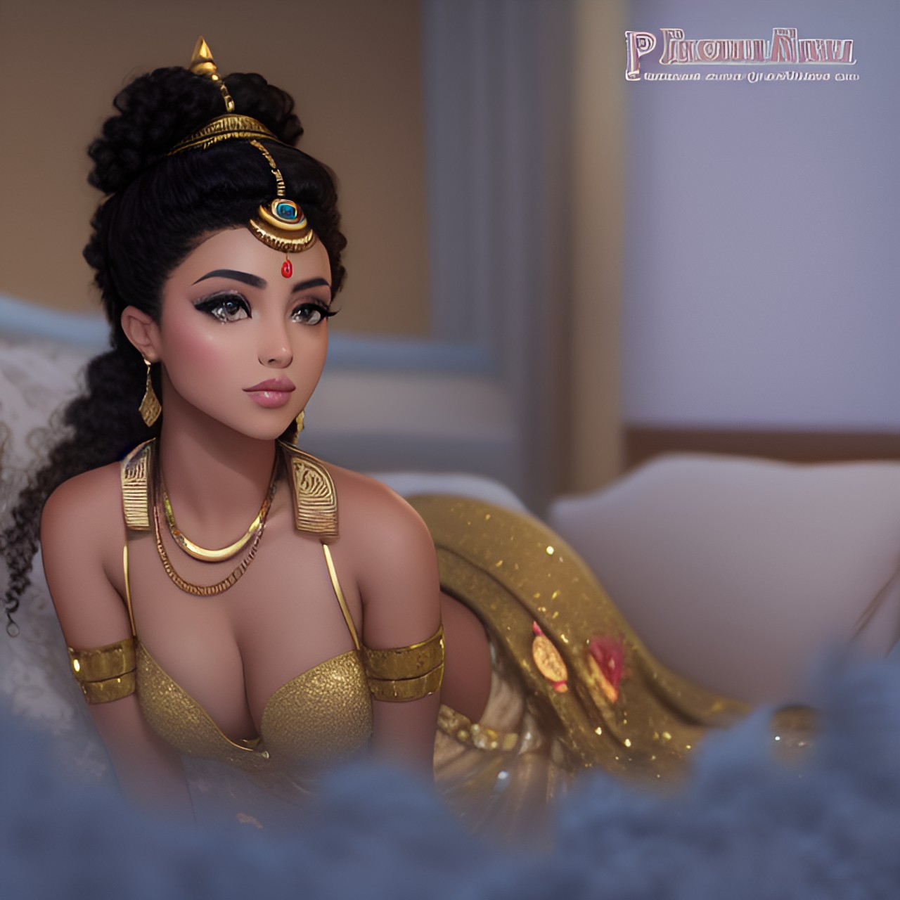 Nefertari - egyptian, princess, pretty, curly hair preview