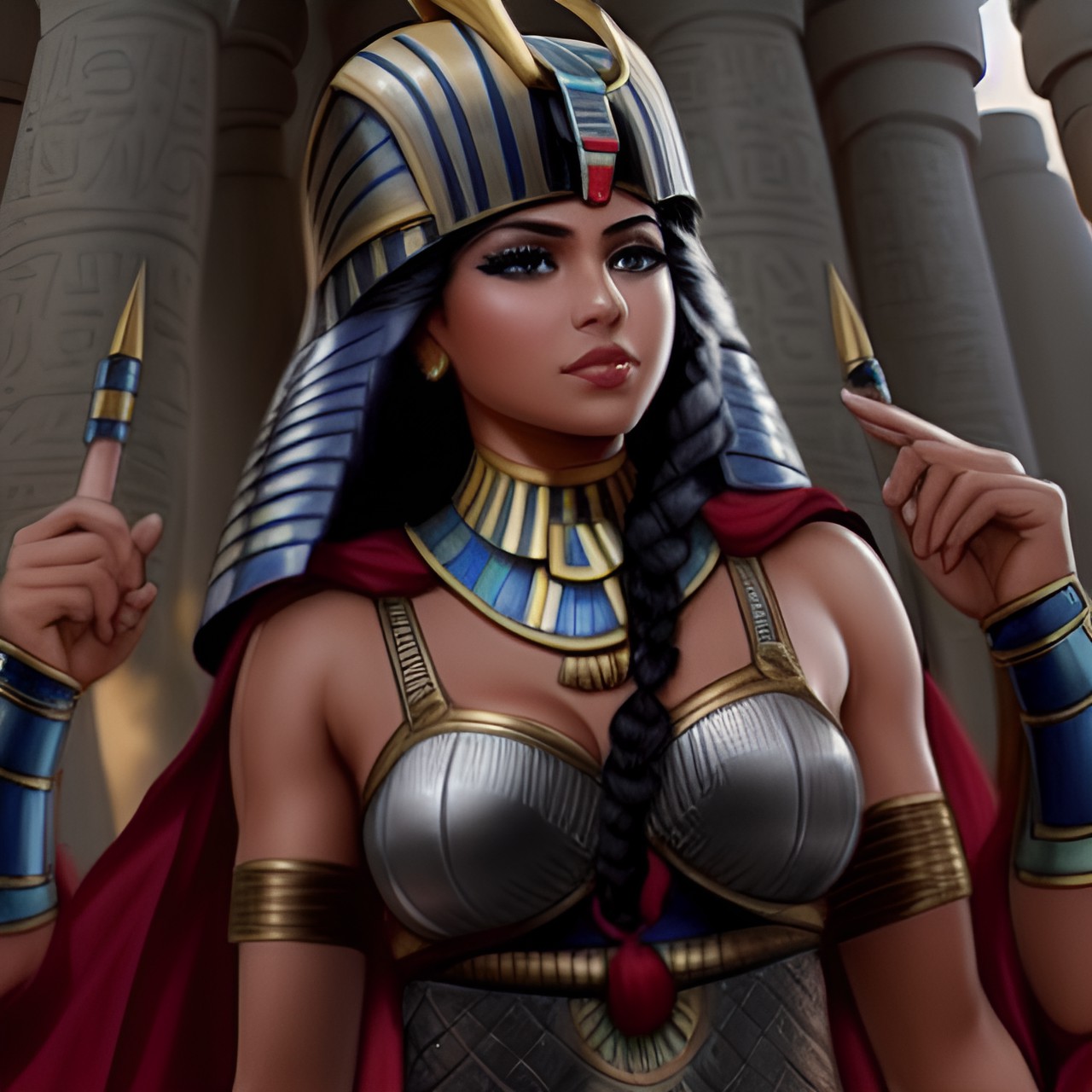 Warrior Queen - egyptian, warrior princess, pretty, curly hair preview