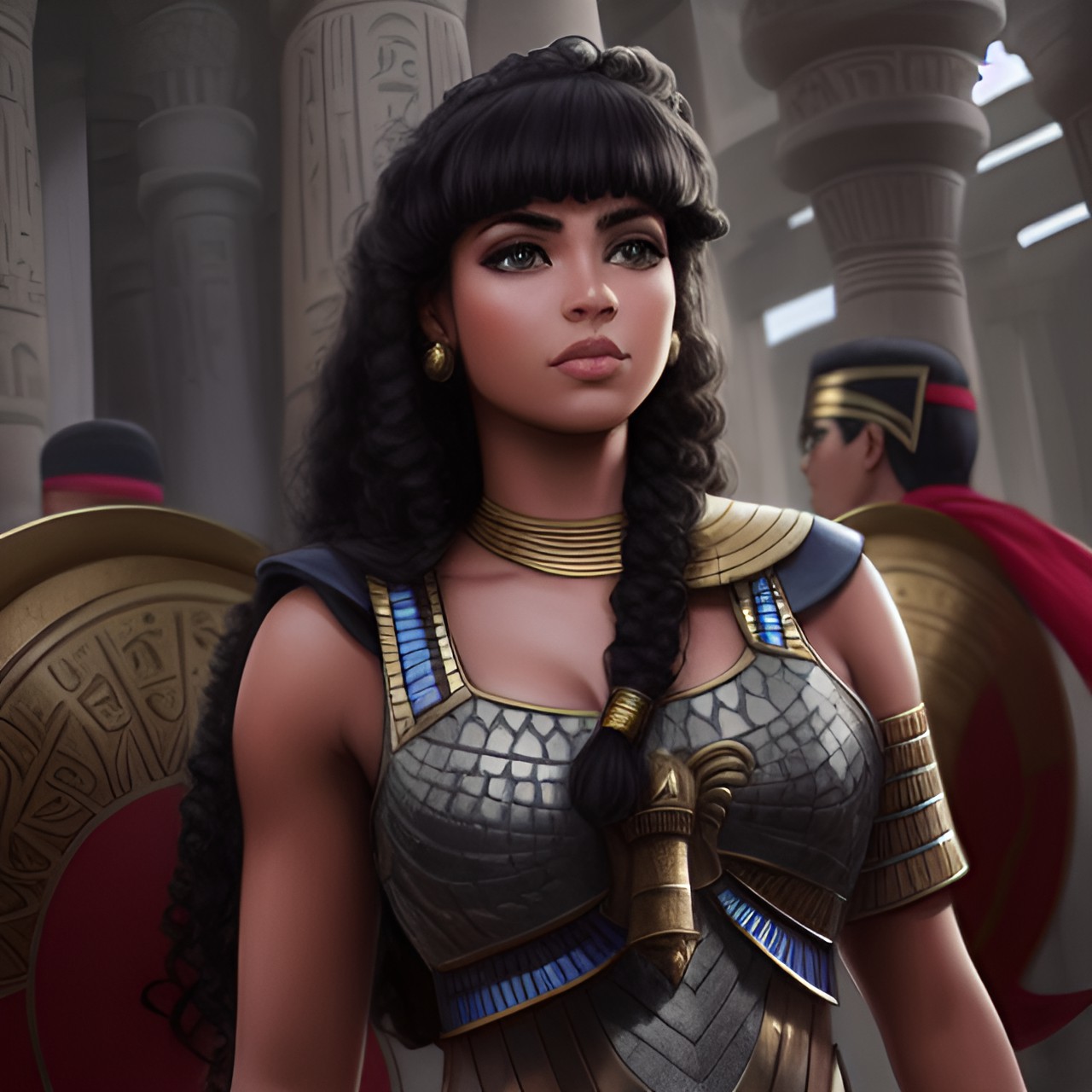 Warrior Princess - egyptian, warrior princess, pretty, curly hair preview