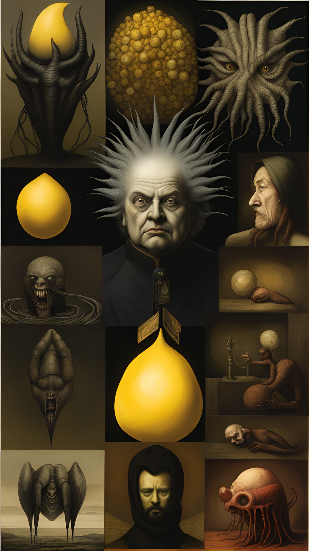 lemon grab anger
h.r. giger
zdzisław beksiński
francis bacon
salvador dalí
clive barker
joel-peter witkin
junji ito
hans bellmer
guillermo del toro
hieronymus bosch
kazuo umezu
mike winkelmann (beeple)
matthew barney
goya
trevor brown
franciszek starowieyski
suehiro maruo
mark ryden
chris cunningham
william mortensen preview