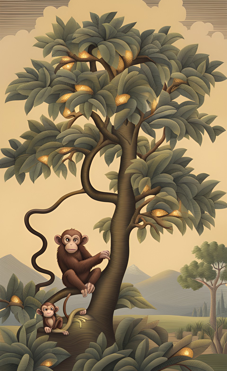 Monkey - lightning tree with a monkey preview